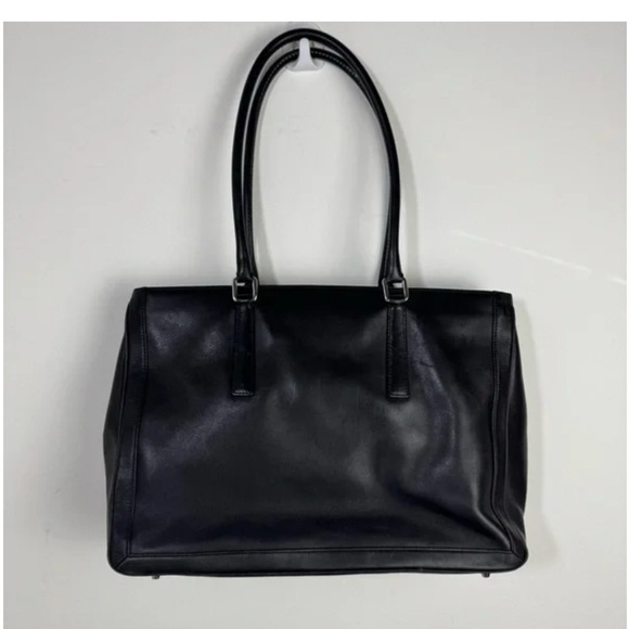 Coach Legacy 100% Leather Tote Bag Black Work Business Travel Coach Legacy - Picture 4 of 10